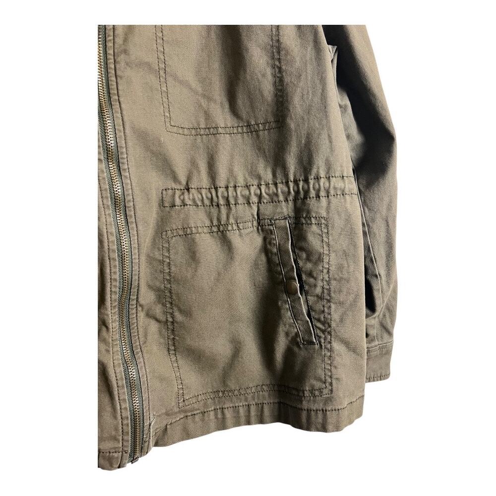 Old Navy green cargo jacket L Large Utility Casual Gorpcore Distressed Faded - Picture 4 of 6